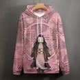 thumbnail image 4 of Demon Slayer Nezuko Mens Womens Novelty Hoodie 3D Print Pullover Hooded Long Sleeve Sweatshirts Tops Blouse with Pocket, 4 of 8