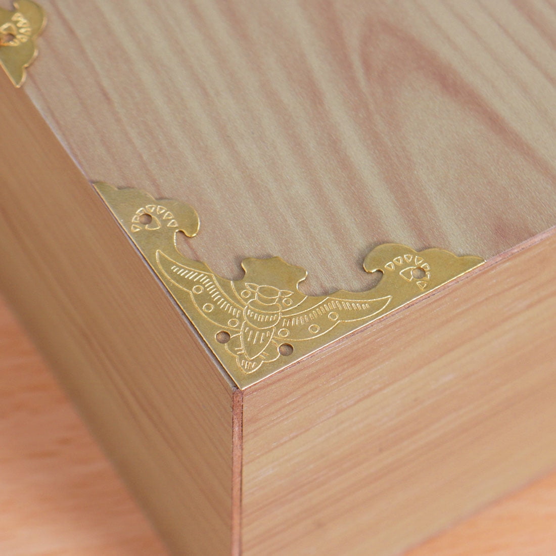 Box Corner Protectors Vintage Gold Tone Guard Edge Cover Table Desk