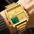 thumbnail image 5 of Mens Stylish Quartz Watch - Extra Large Dial for Easy Reading - Multifunctional Settings - Trendy Cool Design - Precise Timekeeping, 5 of 10
