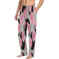 thumbnail image 4 of Flower on Polka Dot Men's Pajama Pants Lightweight Sleepwear Bottom Lounge Pants, 4 of 6