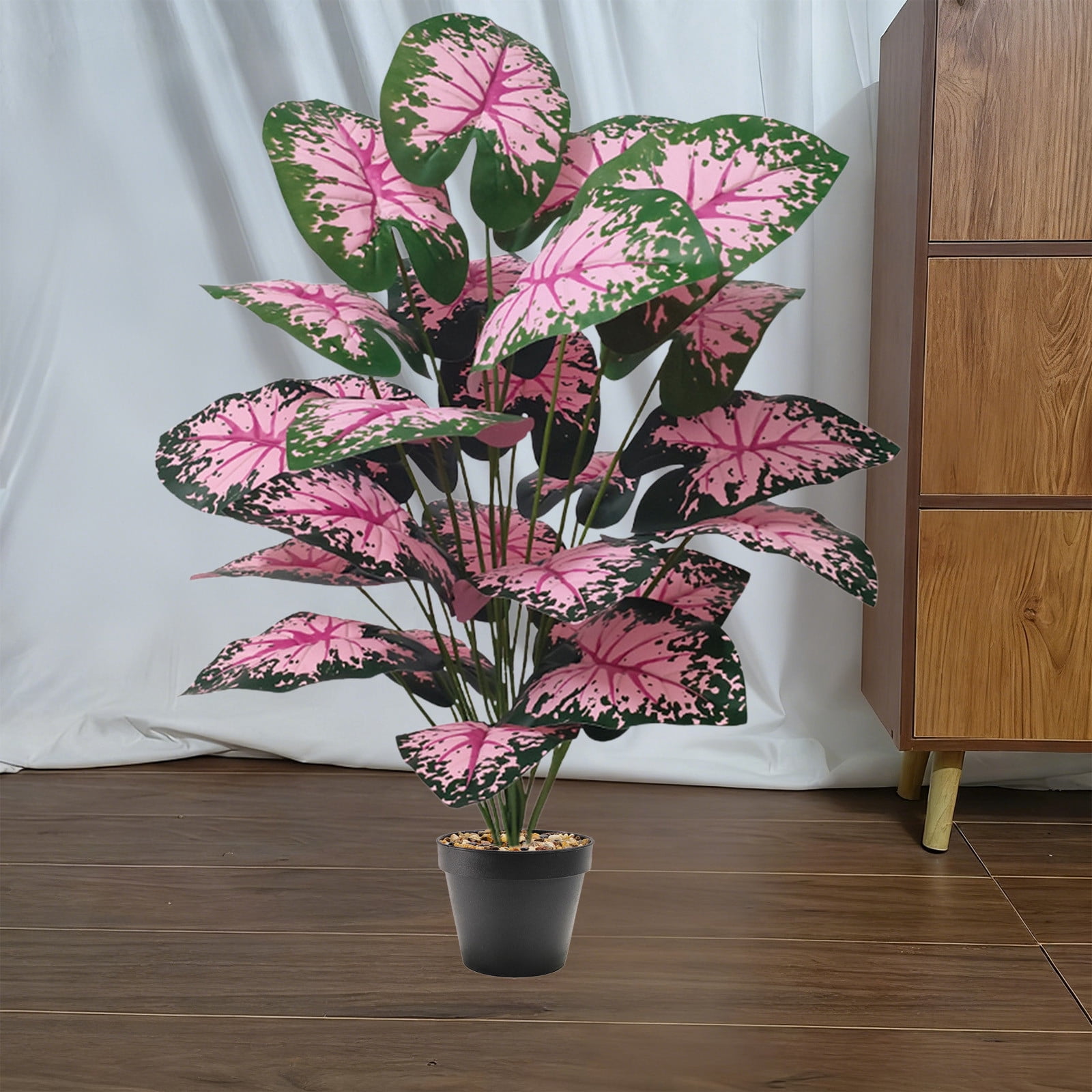 Lunxisen 1 Pcs Artificial Plants in Pots, Fake Tropical Tree with Greenery Leaves Stems, Artificial Plant(33in)