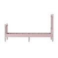 thumbnail image 4 of THOWDEE Twin Size Wood Platform Bed Frame with Gourd Shaped Headboard and Footboard, 80"L x 40.7"W x 44.9"H No Box Spring Needed, Pink, 4 of 7