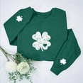 thumbnail image 2 of Annhoo St Patrick's Day Sweatshirts for Women Oversize Shamrock Graphic Crewneck Long Sleeve T-Shirts Loose Soft Tops, 2 of 8