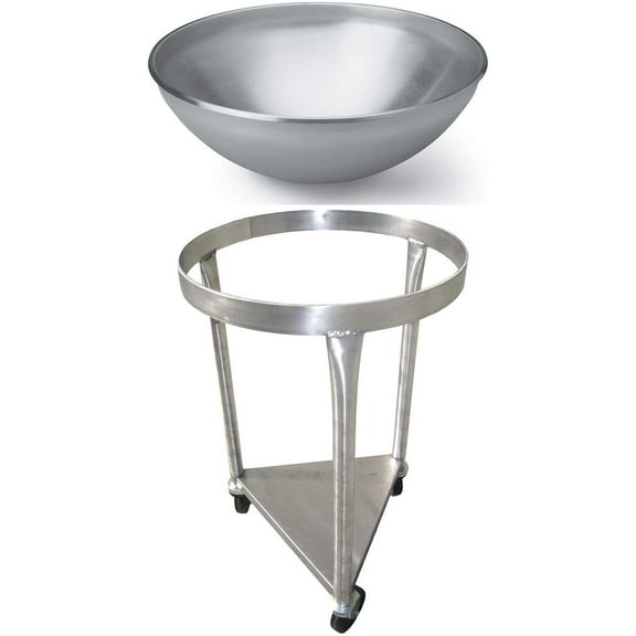 Heavy-Duty All-Stainless-Steel Mobile Dolly Stand for 80-Quart Vollrath Mixing Bowl 79800 - Bowl Included