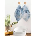 thumbnail image 2 of Blue Marble Kitchen Dish Towels for Drying Dishes Set of 4, Modern Abstract Art Ink Painted Waffle Weave Microfiber Hand Tea Bathroom Towels Quick Dry & Absorbent Towel 12x12, 2 of 7