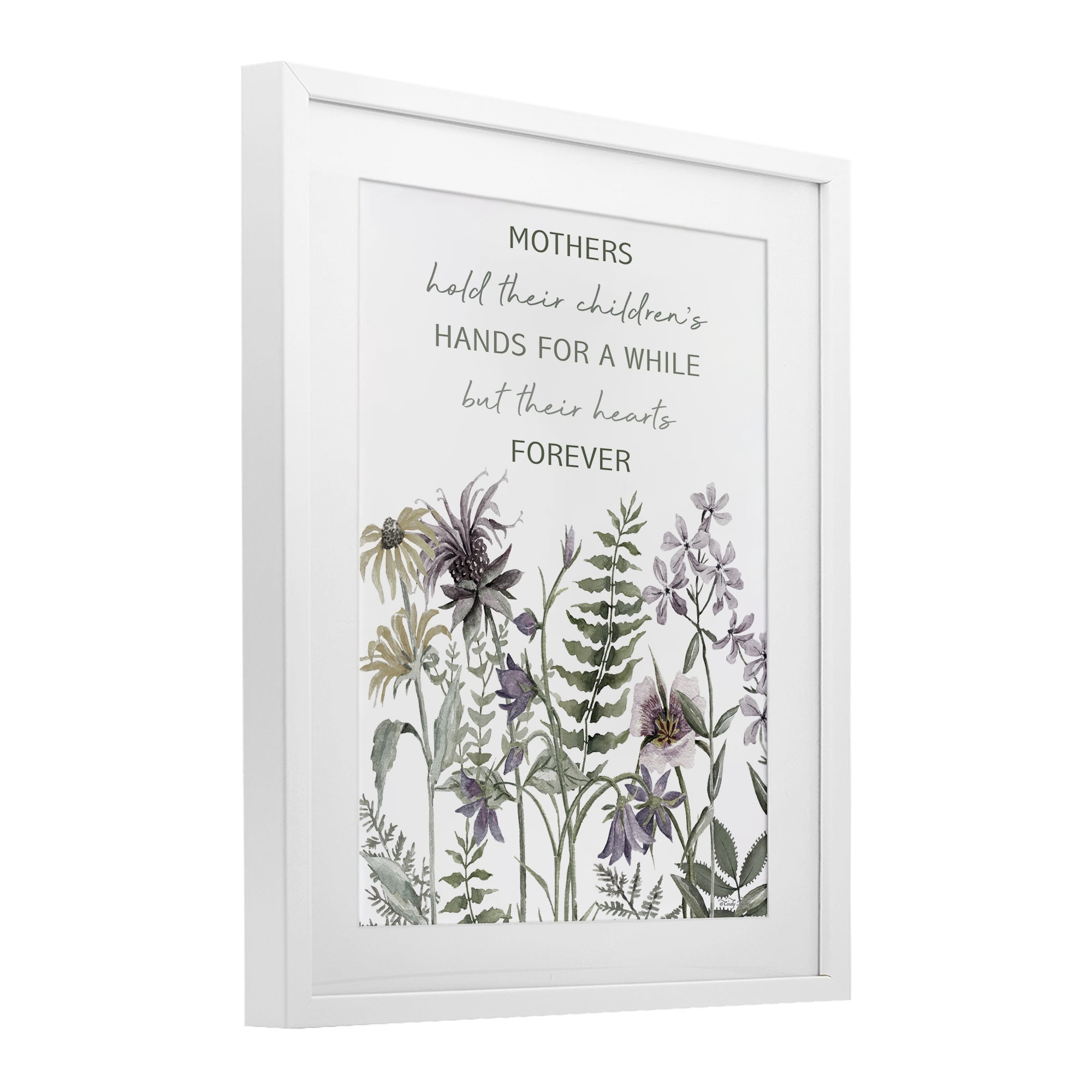 Stupell Industries Mother's Hold Parenting Sentiment White Framed Print Under Glass, design by Cindy Jacobs