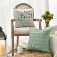 thumbnail image 3 of Summer Take Me to The Beach Coral Starfish Throw Pillow Covers, 18 x 18 Inch Home Sweet Home Motto Blue Cushion Case for Sofa Couch Set of 4, 3 of 6