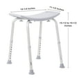 thumbnail image 5 of McKesson Bath Bench, Aluminum Frame with Plastic Seat - 19.25 in Seat Width, 1 Ct, 5 of 5