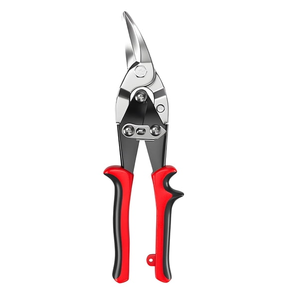 10-Inch Left Cut Aviation Snip, Metal Cutting Shears with 1.8 in / 4.5 cm Cutter, Long-Lasting Tin Snips for Precise Curve & Straight Cuts, 9.6 in Long Hand Tool