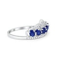 thumbnail image 2 of King Crown Ring Oval Light Blue Sapphire CZ 925 Sterling Silver Size 6, 2 of 3