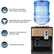 INNOMOON Water Cooler Dispenser for 3 to 5 Gallon, 3 Temperature Settings, Top Loading Water Cooler Dispenser for Home Office School Room