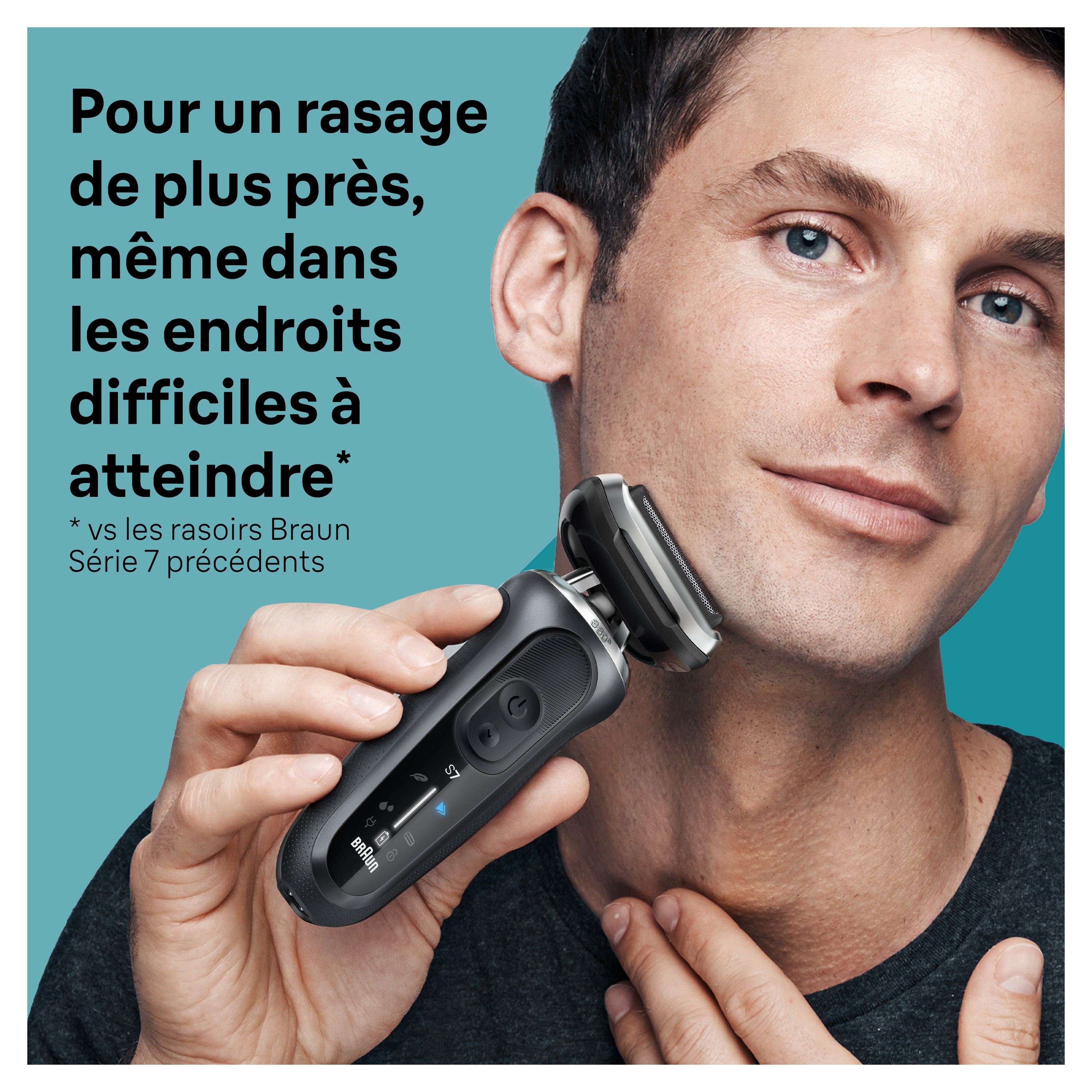 Tête de rechange pour rasoir électrique Braun Series 7, fixez facilement la tête de votre rasoir pour un rasage aussi efficace qu’au premier jour, compatible avec la nouvelle génération de rasoirs Ser