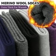thumbnail image 6 of Amaopus 5 Pairs Merino Wool Socks, Hiking Thermal Warm Winter Thick Boot Cozy Crew Comfy Work Socks for Women Men, 6 of 7