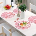thumbnail image 4 of GZHJMY Round Braided Placemats Set of 4 Bright Cherry Blossom Round PVC Woven Place Mats Indoor Washable for Kitchen Dining Tables 15 inch Heat Resistant Round Table Mats, 4 of 5