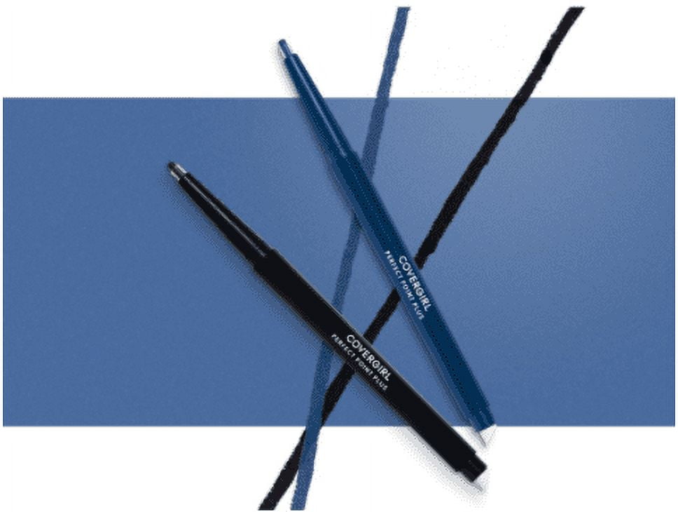 (2 pack) COVERGIRL Perfect Point Plus Eyeliner, 201 White Out, 0.008 oz, Long-Lasting, Versatile Black Eyeliner, Soft Smudging Tip, No Sharpening Needed