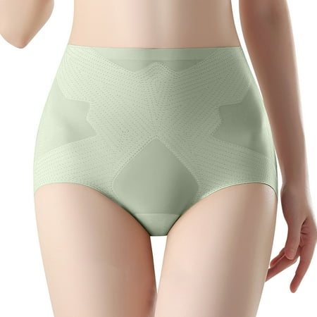 Popular Picks  Women s Large Size High Waist Underwear  Soft Seamless Panties  Elastic Waistband  Comfortable Cotton  Everyday Use  Breathable Undergarments  Plus Size Women s Tops | Green L