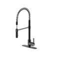 thumbnail image 1 of Ultra Faucets UF17407 Euro Collection Simple Poignée Ressort Bec Robinet de Cuisine&44; Noir Mat, 1 of 1