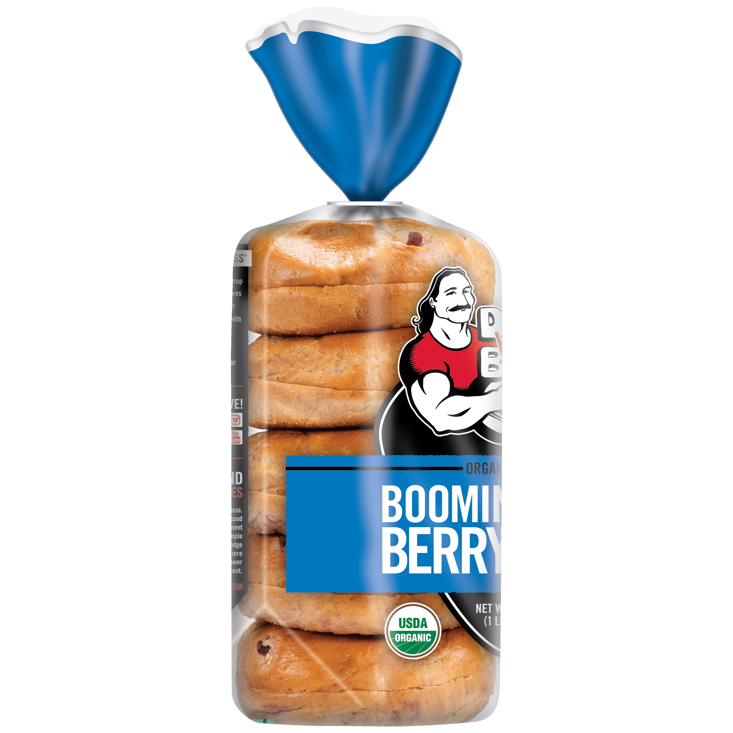 Dave's Killer, Bread Boomin' Berry Organic Bagels, 16.75 oz, 5 Ct, Shelf-Stable