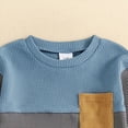 thumbnail image 3 of Xudanell Baby Outfits Boy Fall 6 12 18 24 Months Boy Clothes Contrast Color Trendy Sweatshirt Trousers Suit, 3 of 7