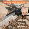 thumbnail image 3 of Seesii Cordless Mini Chainsaw 8 inch,Power Chainsaw with 2x 2.0 Battery & Auto-Oil System, CH810, 3 of 10