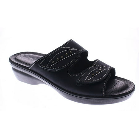 Flexus - Flexus Women's Aterie Slide Black Sandals 37 M EU 6.5-7 M ...