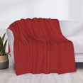 thumbnail image 6 of Horizontal Flannel Blanket Is Light Warm Soft Anti-Pilling Anti-Wrinkle Anti-Allergy And No Hair Loss For Bed And Sofa Camping Travel Red Brown, 6 of 8