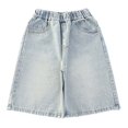 thumbnail image 4 of RUTAYY Toddler Girls Summer Loose Fashion Personality Casual Thin Denim Shorts Trouser Trendy Pants, 4 of 9
