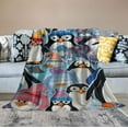 thumbnail image 2 of Nawypu Penguin Throw Blanket for Girls - Flannel Blanket Size Soft Fuzzy Plush Throws Gift - Blue Cute Blanket for Couch, 2 of 6