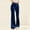 #12Blue, variant on Byworldtasic Women's Velvet Pants with Drawstring Waist Wide Legs Casual Lounge Pants Side Slit Trousers