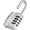 1P, New Silver, variant on Combination Lock, 4 Digit Combination Padlock Outdoor, School Lock, Gym Lock (Purple)