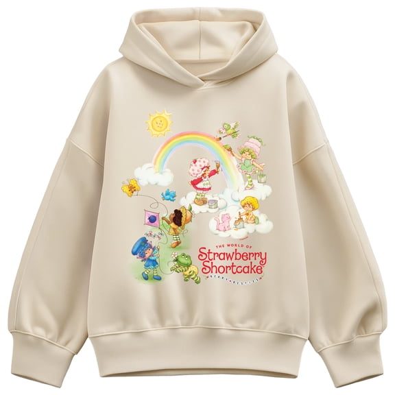 Strawberry Shortcake - Watercolor Women's Oversized Fleece Hoodie Sweatshirt