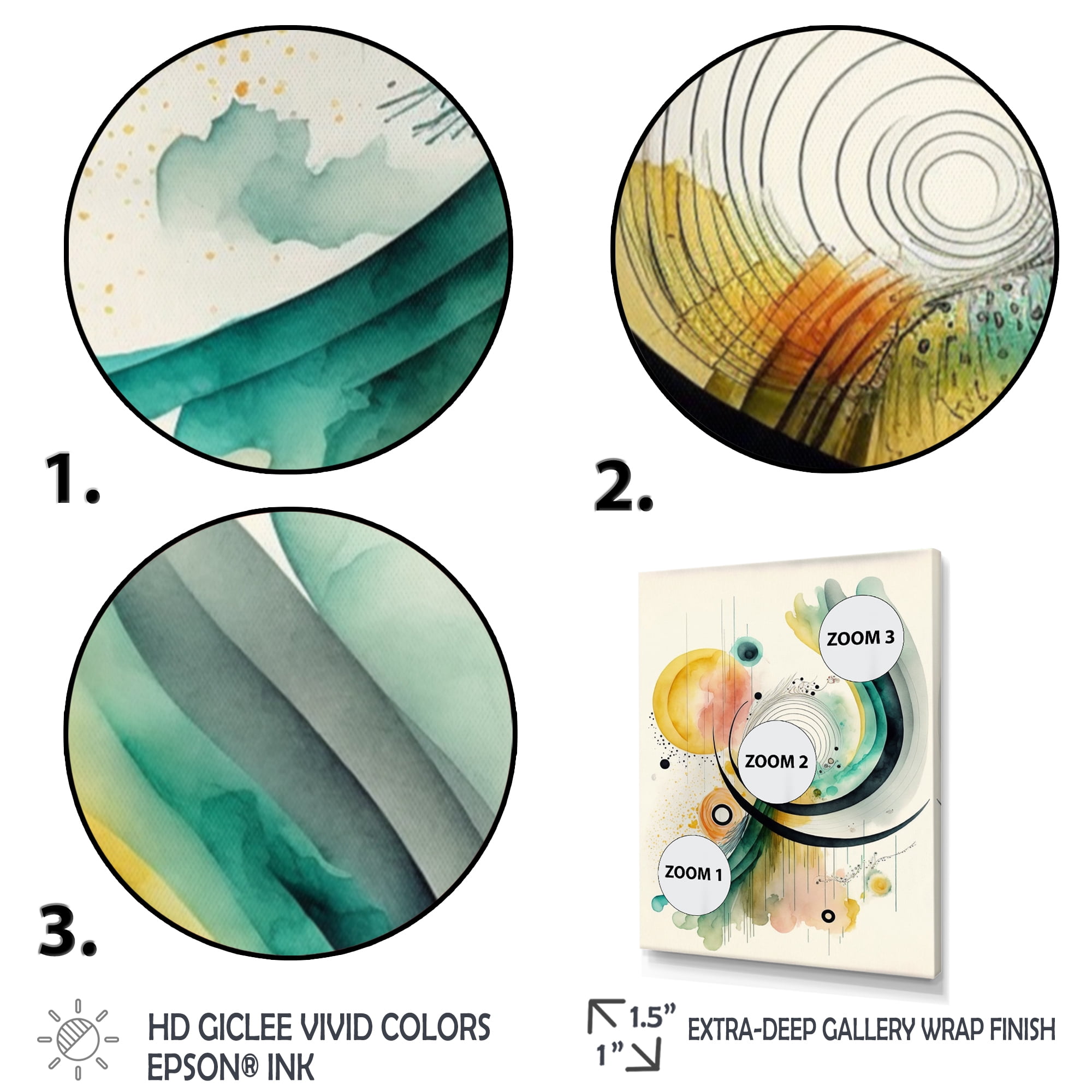 Designart Golden Spiral Movement IV Canvas Wall Art