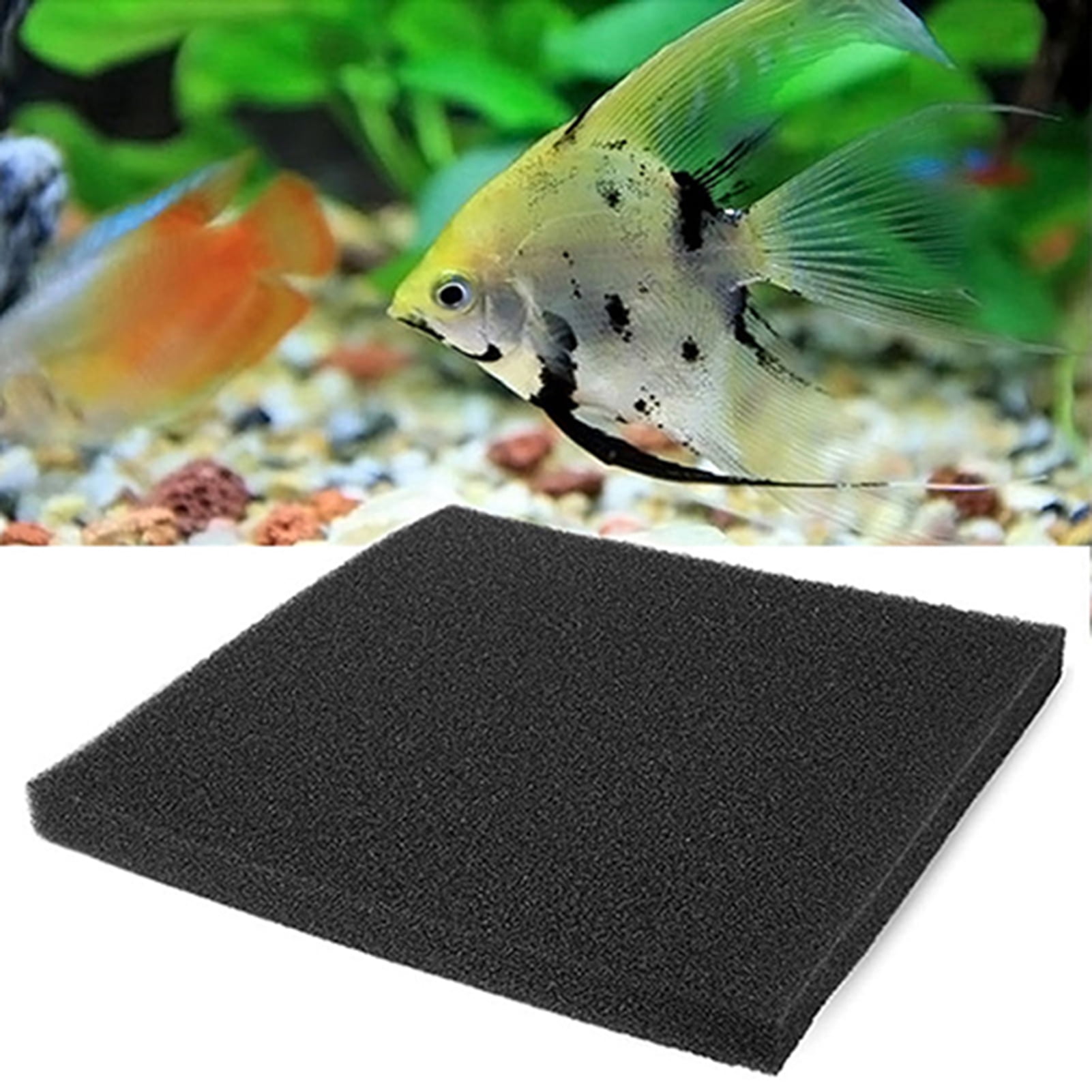Fish Tank Aquarium Biochemical Filter Foam Pond Filtration Sponge Pad 3Hole Size 