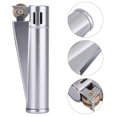 thumbnail image 3 of XYCCA Portable Windproof Slim Refillable Cigarette Lighter Wheel Flint Lighter (Matt Sliver)-0819, 3 of 5