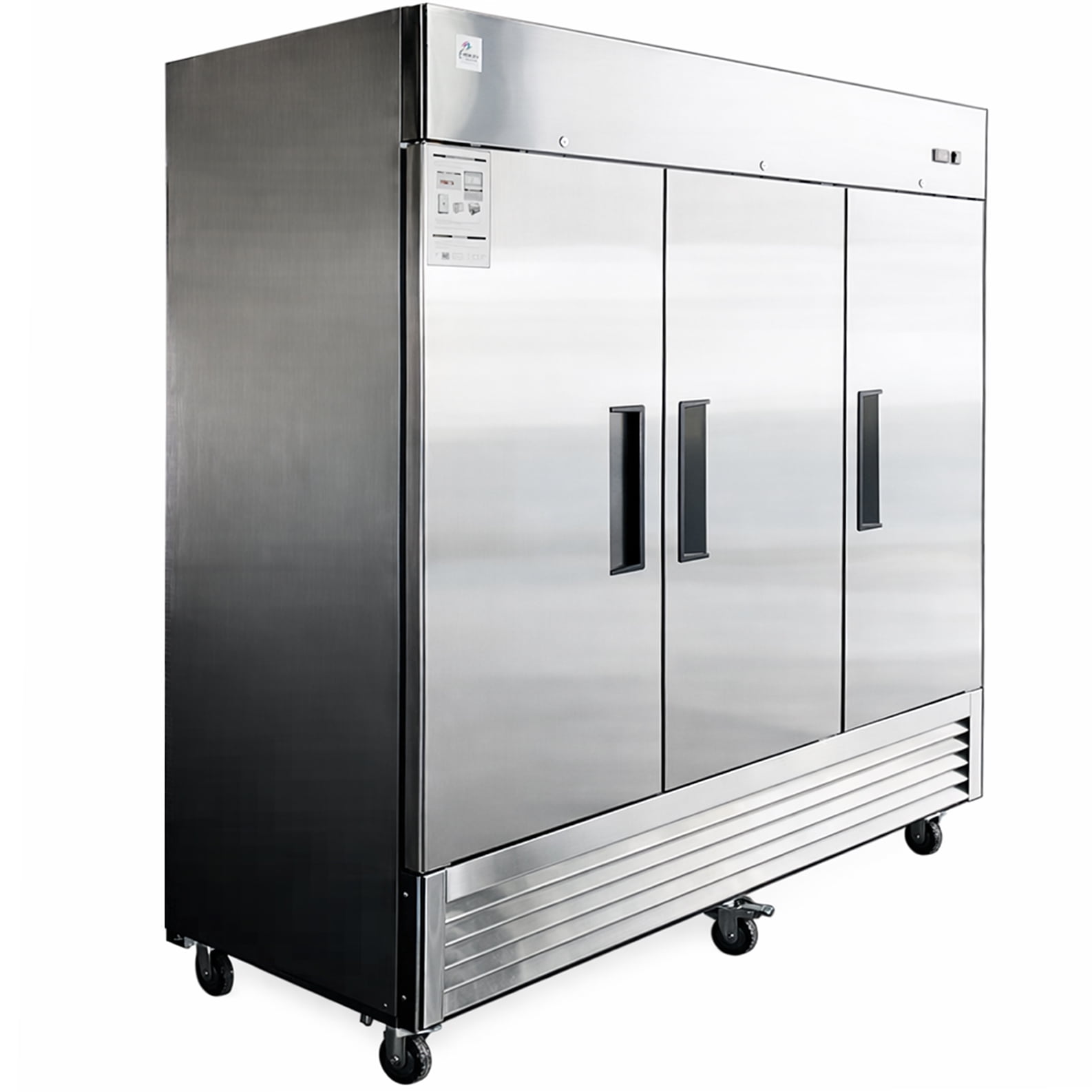 82" Wide Commercial Reach-In Refrigerator, 60.8 Cu. Ft. Capacity – Stainless Steel, NSF Certified