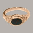 thumbnail image 5 of LBG British Made Real Solid 14k Rose Gold Natural Bloodstone Unisex Promise Ring - 33 size options - Size 6.25, 5 of 6