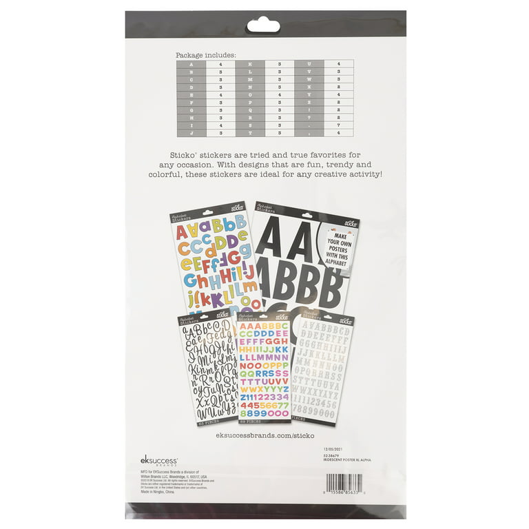 Holographic/Hologram ABC Sticker Sheets – Paper Sutekka Stationery ペーパーステッカー