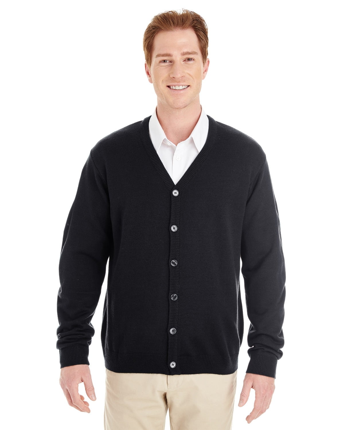 Harriton Cardigan à Boutons Col en V pour Hommes pilblocTM