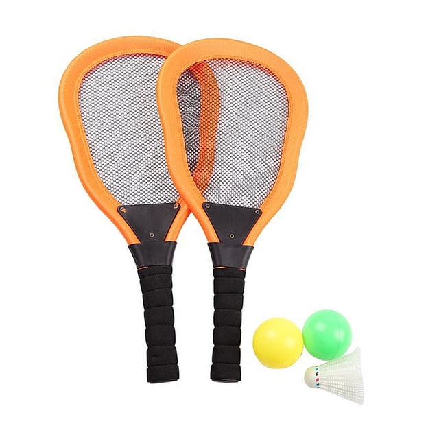 SHOWERORO Tennis Racket Kids 5Pcs Orange Childrens Cloth Art Indoor Use