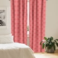 thumbnail image 2 of Ambesonne Vintage Curtains, Small Continuous Flowers, Pair of 28"x63", Pastel Pink and Pale Ruby, 2 of 5