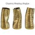 thumbnail image 5 of Fabulaxe 9" H Ceramic Bent Melted Modern Style Sculpture Table Centerpiece Flower Vase, Gold, 5 of 7