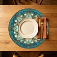thumbnail image 5 of Boho Mandala Printed Linen Round Placemat,Heat Resistant Table Mat,Vintage Rustic Drink Coaster for Mug,Cup,Kitchen,Dining Table,Home Decor, 5 of 5