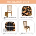 thumbnail image 4 of Fall Pumpkins and Flowers Pattern Seat Covers for Dining Room Chairs Set Of 6,Stretch Printed Washable Chair Seat Cover with Elastic Ties and Button,Removable Waterproof Couch Cushion Covers, 4 of 6