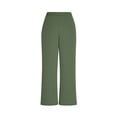 thumbnail image 6 of yillto Lounge Sets for Womens Crew Neck Short Sleeve Shirts Top and Wide Leg Loose Pants Sleepwear Causal 2 Piece, 6 of 7