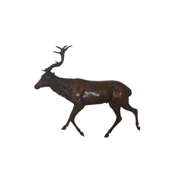 Nifao Running Deer Bronze Statue – Home Decor Sculpture, 15"L x 4"W x 13"H