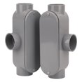 thumbnail image 1 of Cuerpo de conduit de PVC CKVIHAV de 1.5" tipo T, paquete de 2, gris, 1 of 7