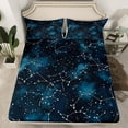 thumbnail image 2 of Feelyou Cartoon Astrology Twin Sheet Sets, Starry Sky Galaxy Bedding, 3 Pieces, 2 of 7