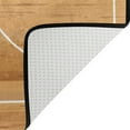 thumbnail image 3 of SKYSONIC Lightweight Soft Area Rugs Basketball Court Floor with Line On Wood Floor Mat Doormat for for Rooms Entrance Hardwood Floor Living Room Nursery Rugs, 31x20 inch, 3 of 6