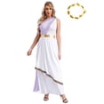 thumbnail image 2 of YiZYiF Toga Costume for Women's Egyptian Greek Roman Queen Cosplay Halloween Carnival Party Dress Lavender-A XL, 2 of 6