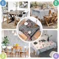 thumbnail image 4 of Pioneer Flower Floral Print Pattern Square Tablecloth,Waterproof Square Table Cover,Wipeable Spillproof Washable Table Cover for Home Kitchen Party Decor 42"X42"(107x107cm), 4 of 6